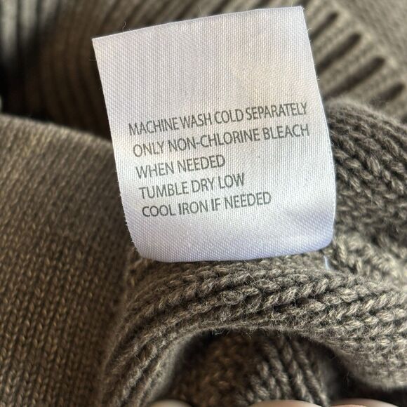 Men’s Cardigan Original Weatherproof Vintage Gray Cotton Grandpa Sweater Size M - Picture 11 of 11